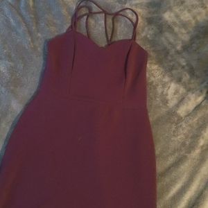 plum mini dress